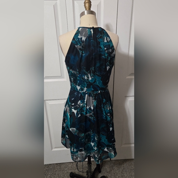 Ann Taylor Loft Blue & Teal Dress, Size 4 petite, EUC - Picture 4 of 16